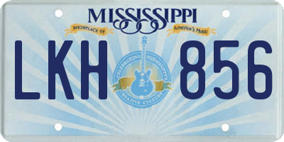 MS license plate LKH856