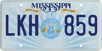 MS license plate LKH859