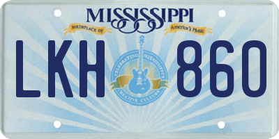 MS license plate LKH860