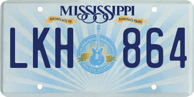 MS license plate LKH864