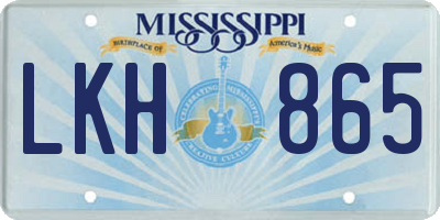 MS license plate LKH865