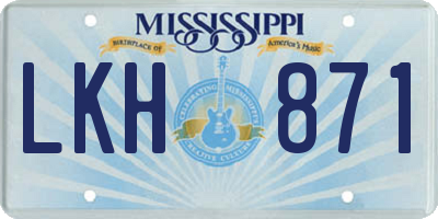 MS license plate LKH871