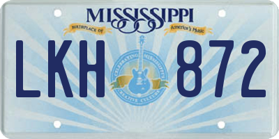 MS license plate LKH872