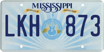 MS license plate LKH873