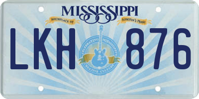 MS license plate LKH876