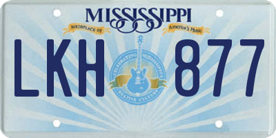 MS license plate LKH877
