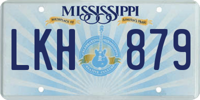 MS license plate LKH879