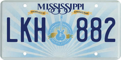 MS license plate LKH882