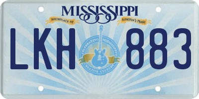MS license plate LKH883