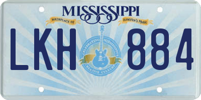 MS license plate LKH884