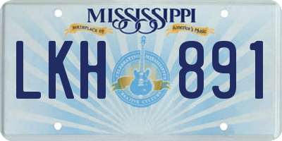 MS license plate LKH891