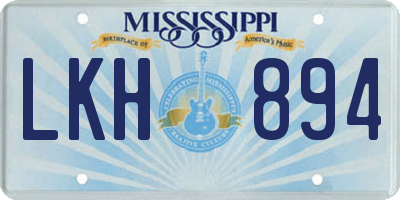 MS license plate LKH894