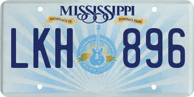 MS license plate LKH896