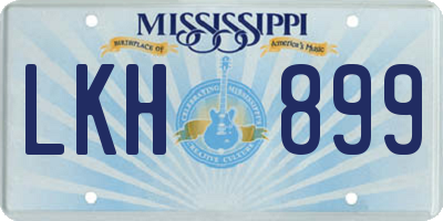 MS license plate LKH899