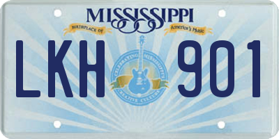 MS license plate LKH901