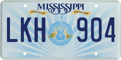 MS license plate LKH904