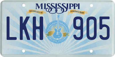 MS license plate LKH905
