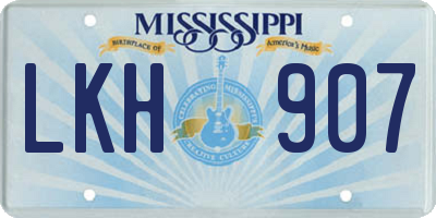 MS license plate LKH907