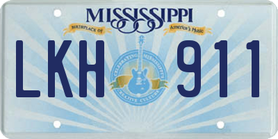 MS license plate LKH911