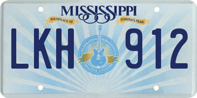 MS license plate LKH912