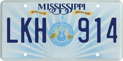 MS license plate LKH914