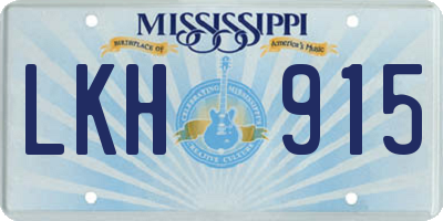 MS license plate LKH915