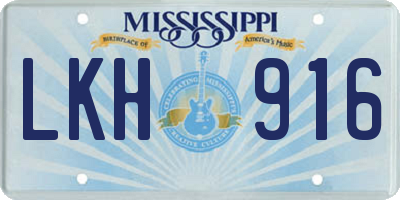 MS license plate LKH916