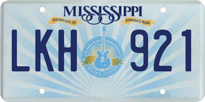 MS license plate LKH921