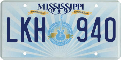 MS license plate LKH940