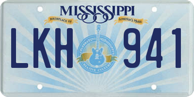 MS license plate LKH941