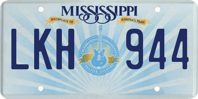 MS license plate LKH944