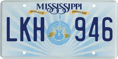 MS license plate LKH946