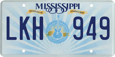 MS license plate LKH949