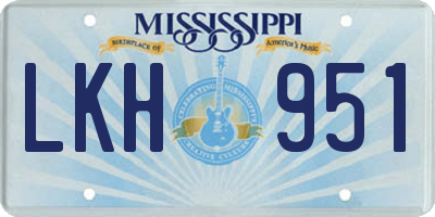 MS license plate LKH951