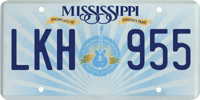 MS license plate LKH955