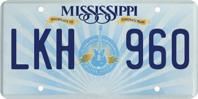 MS license plate LKH960