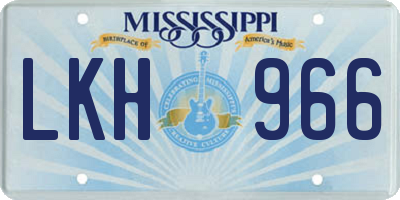 MS license plate LKH966