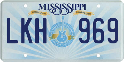MS license plate LKH969