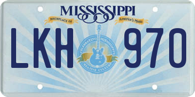 MS license plate LKH970
