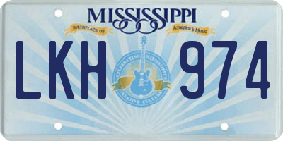 MS license plate LKH974