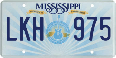 MS license plate LKH975