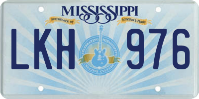 MS license plate LKH976