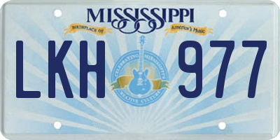 MS license plate LKH977