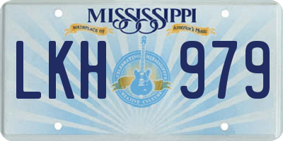 MS license plate LKH979