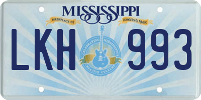 MS license plate LKH993
