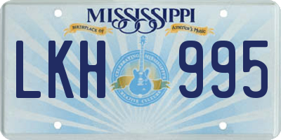 MS license plate LKH995
