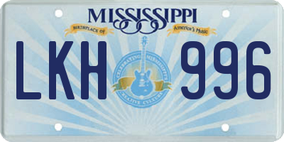 MS license plate LKH996