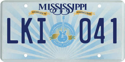 MS license plate LKI041