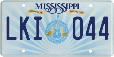 MS license plate LKI044