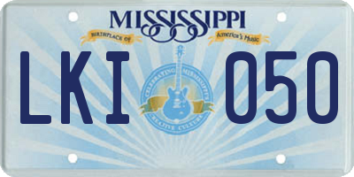 MS license plate LKI050